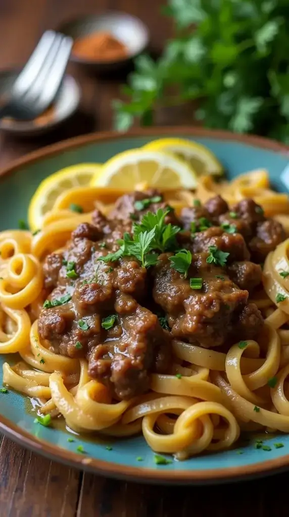 3-Ingredient Beef Stroganoff
