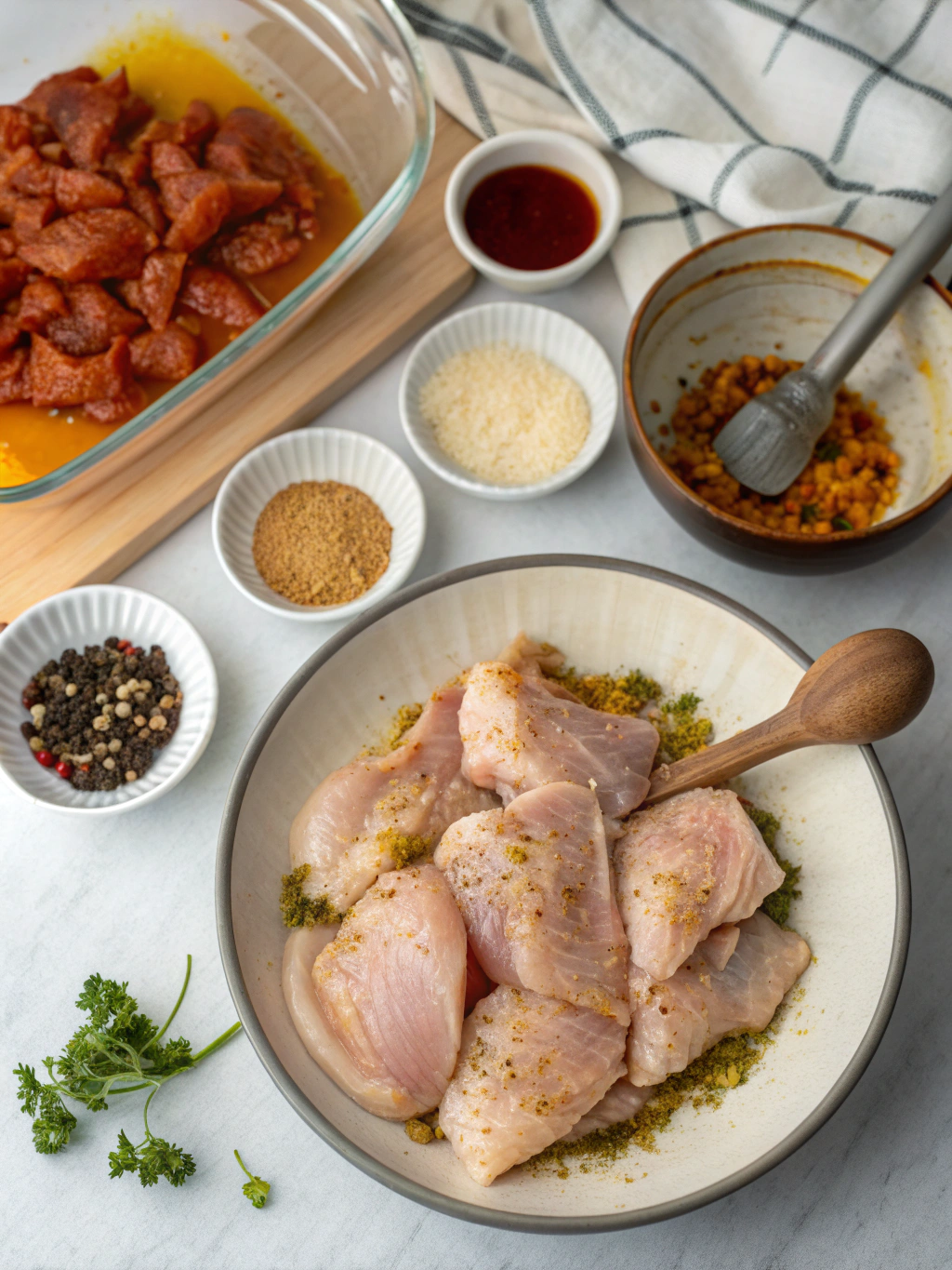 Turkish Chicken preparing steps